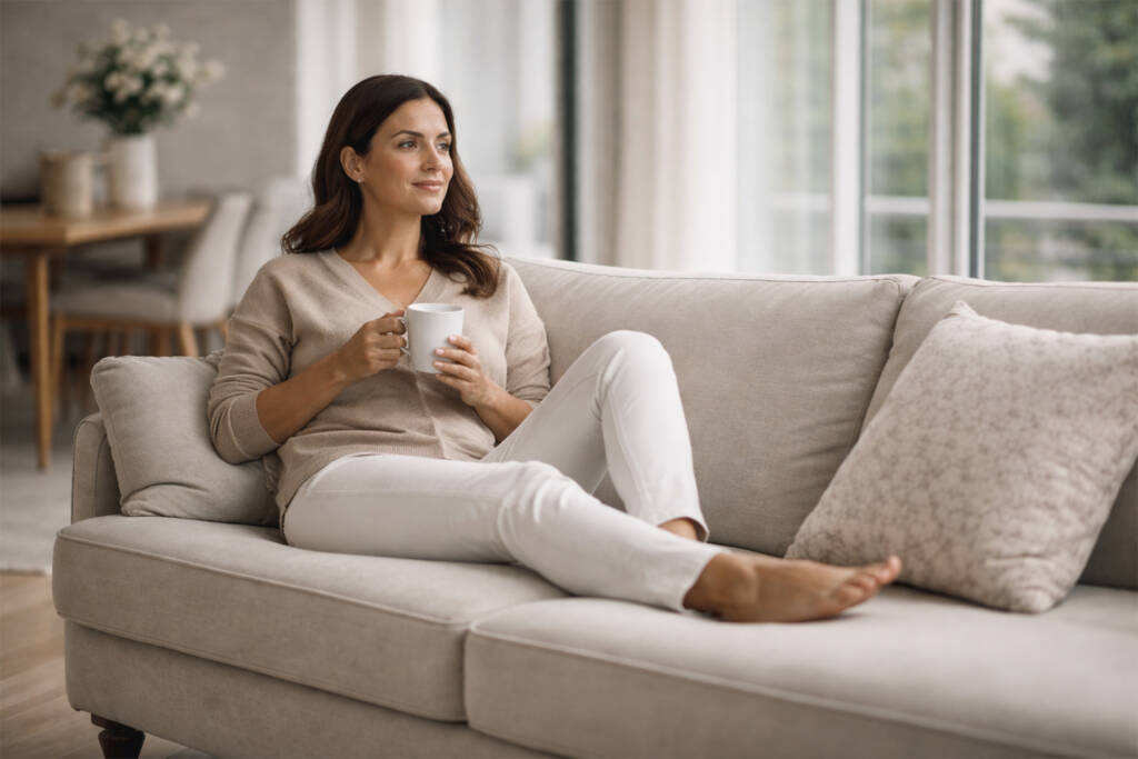 Intérieur propre et apaisant après un service de nettoyage premium Made Me Clean en Suisse romande